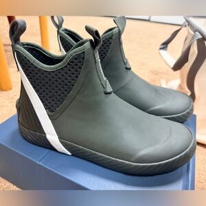 Sperry black & White Waterproof Slip-On Rain Boots